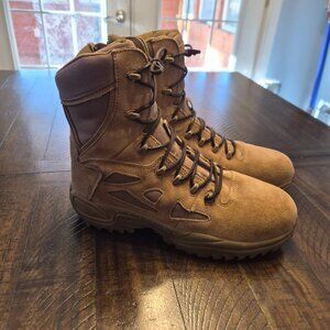 Boots are brand new without a box. They do not have insole inserts in them so if